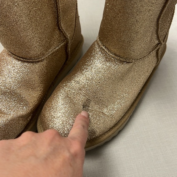Ugg Sparkle Glitter Gold Boots - Picture 5 of 6